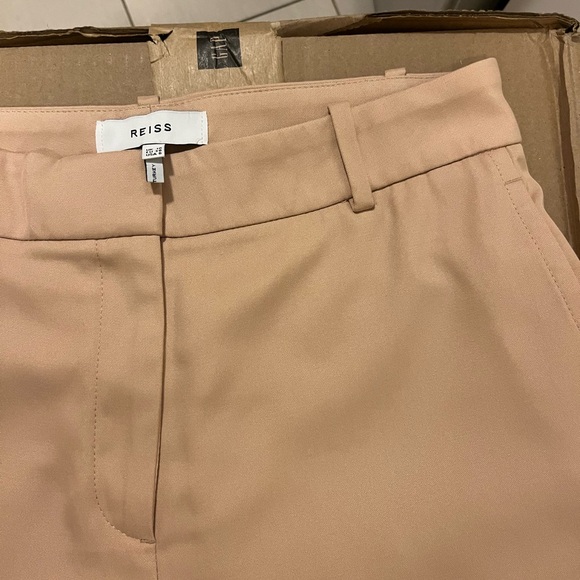Reiss Ember slim-fit high-rise trousers, Size 38, camel - Picture 5 of 7